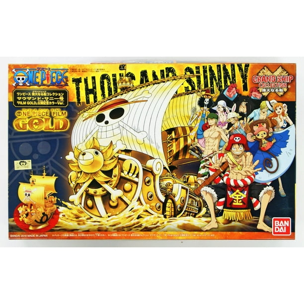 Bandai Hobby Grand Ship Collection Thousand Sunny Commemorative Color Ver One Piece Film Gold Building Kit Walmart Com