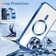 thumbnail image 4 of Entronix Funda Magnética Brillante Compatible con iPhone 14 Pro: Carcasa Transparente, Fina y Resistente a los Golpes con Anillo Magnético, Color Azul, 4 of 9