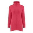 thumbnail image 7 of ylioge Fleece Sweaters for Women Plus Size S-5X Turtleneck Sweatshirts Womens Casual Solid Color Long Sleeve Pullover Knitted Thermal Sweater Tops, 7 of 7