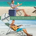 thumbnail image 6 of Patiojoy 2 PCS Beach Chair Lounger Reclining Folding Chair w/3-Position Adjustable Backrest Green, 6 of 10