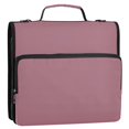 thumbnail image 2 of Haosy 3 Ring Zipper Binder with Shoulder Strap Waterproof Trapper Keeper 2 Inch D-Ring 500 Sheets Capacity, Dusty Rose, 2 of 8