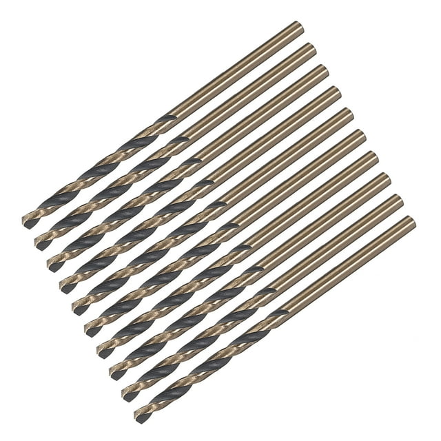 Brocas de torsión de vástago recto de 2.5 mm de acero de alta velocidad HSS 4341 con vástago de 2.5 mm, 10 piezas