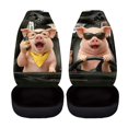 thumbnail image 5 of XYZCANDO Funny Front Car Seat Covers featuring Cute Driving Pig Print - Durable Breathable Waterproof Set of 2 for All Vehicles, 5 of 10