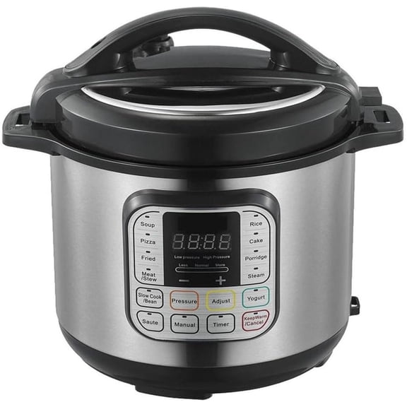 6QT Electric Pressure Cooker, 1000W 13-in-1 Multi-Cooker with 18 Programs Non-Stick Pot(Pressure/Slow Cook/Rice/Steam), Auto Pressure Release, Dishwasher Safe – 110V