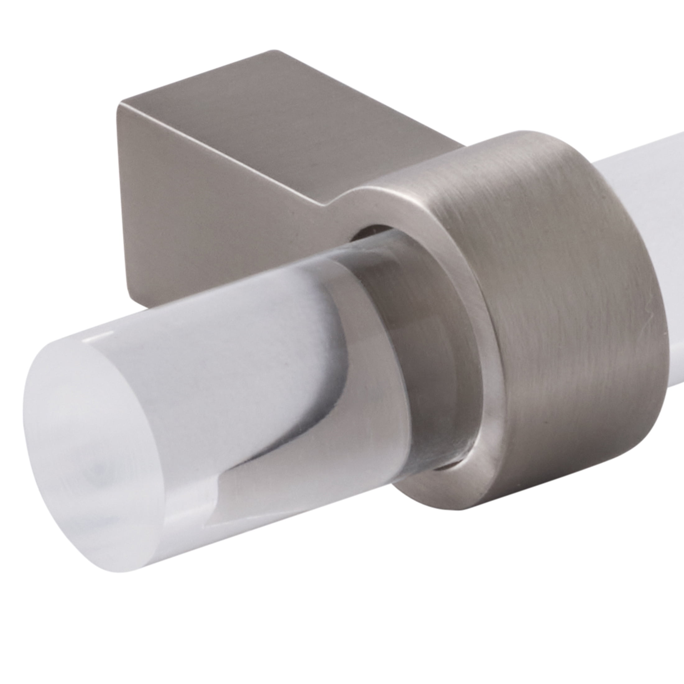 Better Homes & Gardens Acrylic Bar Knob, 2 Pack, Brushed Nickel