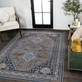 thumbnail image 4 of JONATHAN Y WASHABLE 8 x 10 Area Rug, Dalyan Geometric Medallions - Brown/Blue/Gray, WSH101B-8, 4 of 9