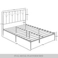 thumbnail image 6 of Castle Place Metal Full Size Platform Bed, Brown, Contemporary, 6 of 7