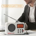 thumbnail image 5 of Radio AM/FM Portátil, Radio Digital para Ducha, Mini Radio Estéreo con Puerto para Auriculares y Pantalla LCD, Altavoz con Conector para Auriculares, 5 of 5