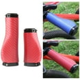 thumbnail image 4 of maskred Poignées de Guidon Universelles pour Vélo de Montagne Légères et Absorbant les Chocs Longues Courtes Rouges Diamètre 22.2mm 1Set, 4 of 6