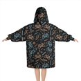 thumbnail image 2 of Colorful Games Element Black Pattern Blanket Hoodies for Kids 6-13YR Oversize Wearable Blanket Hoodies for Boys Girls Teens, 2 of 7