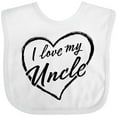 thumbnail image 3 of Inktastic I Love My Uncle in Black Chalk Heart Boys or Girls Baby Bib, 3 of 4