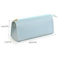 thumbnail image 2 of PU Leather Pencil Cases Pouch Bag with Zipper,Small Simple Pencil Pouches, Makeup Pouch, Cosmetic Pouch - Light blue, 2 of 5