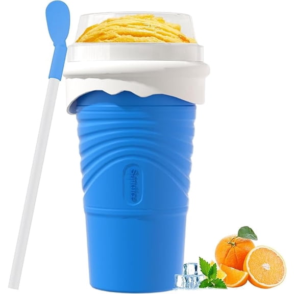 Slushy Maker Cup - Quick Frozen Magic Squeeze Cup For Chocolate MilkShake, Sorbet, Smoothies, Slushies & More, Super Fun and Cool Stuff Present For Kids, Friends & Family