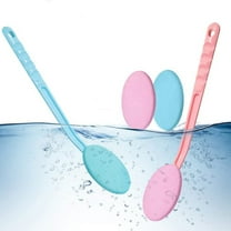 2 Pcs Shower Brush,Topboutique Back Massager Bath Brush,Body Brush Scrubbers Bath Body Brush Body Exfoliating Brush Back Skin Scrubber Body Scrubber,Easy Lotion Applicator,Extra Long Handle,Blue&Pink