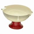 thumbnail image 3 of Frutero con pedestal, fuente para servir fruta con pie, moderno, desmontable y portátil. Rojo Blanco, 3 of 8