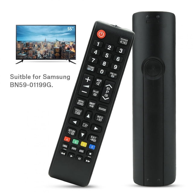 TV Remote Controller, 8meters Distance Black Durable ABS Replacement Original Smart TV Remote Control For Samsungs BN59-01199G Digtal Television