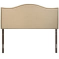 thumbnail image 2 of Modern Contemporary Queen Size Nailhead Upholstered Headboard, Beige Fabric, 2 of 4