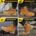 thumbnail image 5 of CONIVISON Steel Toe Work Boots for Man & Woman - Kevlar Puncture Proof, Lightweight Breathable Water-Resistant Safety Shoes for Industrial Construction, 5 of 7