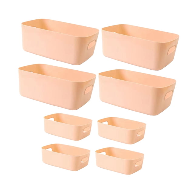 8 Pièces Vanity Titulaire Table Organisateurs Bureau Polyvalent Bureau Léger Abricot