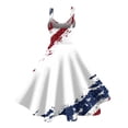 thumbnail image 4 of HAJWOH Women 4th of July Dresses 50s 60s Vintage Sleeveless Star and Stripe Print Cocktail Swing Dress Retro Patchwork Midi Evening Dress White M, 4 of 4
