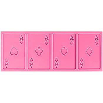 Sugarcraft Playing Cards 4 Aces Poker Four of a Kind Fondant Silicone Mold Party