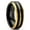Gold, variant on Men Tungsten Two-Tone Wedding Band Grooved Ring 8mm Black Goldtone