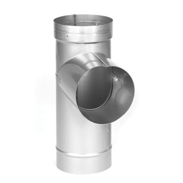 7 in. RoundFlex Short 304 Alloy Tee with 5 in. Removable Take-Off