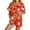 Orange, variant on Halloween Pajamas Women Print Short Sleeve Shirt Shorts Comfy Loose Casual 2 Piece Womens Pajama Sets Beige L
