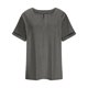 thumbnail image 5 of Fiudx Camisas para Mujer Camiseta Extragrande de Color Liso con Cuello En V para Mujer, 5 of 5