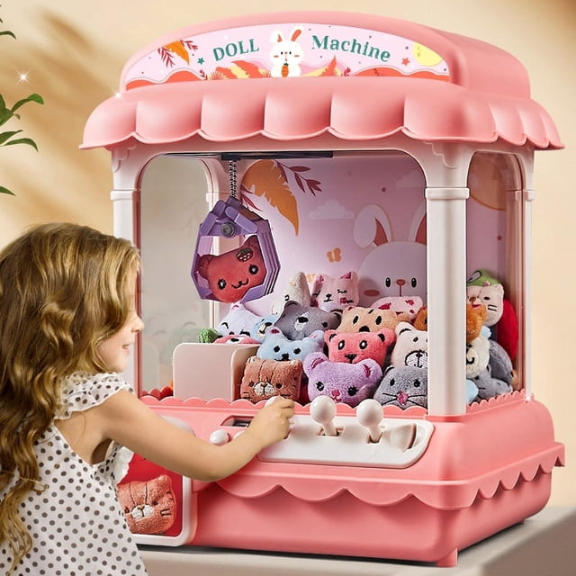Minimáquina para agarrar muñecas para niños, máquina eléctrica para sujetar monedas, máquina para hacer dulces, máquina para jugar a las casitas, máquina de juguete para niñas