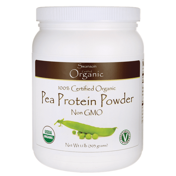 Swanson 100 Certified Organic Pea Protein Powder NonGmo 1.1 lb Pwdr