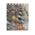 thumbnail image 4 of Christmas Trees Deer Snow Gifts Lambs Curtains Black Out 63 Inch Length Curtains for Sliding Glass Doors Bedroom Living Room 2 Panels Set, 4 of 5