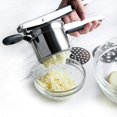 thumbnail image 3 of 1PCS Manual Masher Stainless Steel Potato Ricer Potato ruit Press with ine, Medium and Coarse Discs,Silver, 3 of 8