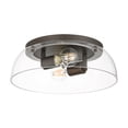 thumbnail image 3 of Yep by Golden Lighting Duncan 2-light Flush Mount in Chrome and Clear Glass, 3 of 7