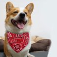 thumbnail image 5 of Dog Collar, Adjustable Pet Triangle Bandana, Flower Pattern Dog Collar Costume Accessories for Small Medium Dogs (Red), 5 of 5