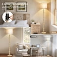 thumbnail image 4 of NATYSWAN 62" Floor Lamps for Living Room,3 Color Temperature Standing Lamp, Vintage Farmhouse Floor Lamp with Rotary Switch,Resin Tall Lamps for Bedroom, Office, 4 of 8