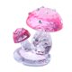 thumbnail image 5 of Estatua de hongo de cristal de imitación con diamantes de imitación de la mesa de escultura transparente decoración del hogar para la mesa de café de Rosa, 5 of 8
