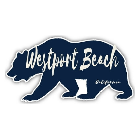 

Westport Beach California Souvenir 3x1.5-Inch Fridge Magnet Bear Design