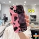 thumbnail image 4 of Carcasa Para IPhone 7 Plus 11 6 6S 8 14 Plus XR 11 12 13 14 PRO MAX 11 12 13 X XS MAX Se 2020 6SPlus 7Plus 6Plus 8Plus 14Plus XSMAX Rosa Manchado Gato 3D Borde Curvado Ondulado Estuche Brillante, 4 of 4