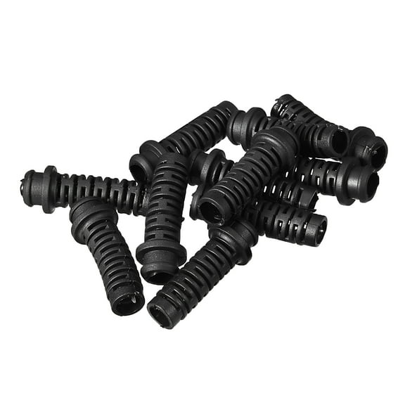 10pcs 6mm Inner Dia Strain Relief Cord Boot Protector Power Tool Hose Black
