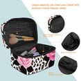 thumbnail image 4 of ERJLKXP Leopard Print Rose Makeup Bags Travel Cosmetic Bag Case, Large Capacity Organizer and Storage, Portable Pouch Toiletry bag for Women & Girls, 4 of 7