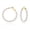 Gold-30mm, variant on VEEDOFA Pearl Hoop Earrings for Women, 14K Gold Plated 925 Sterling Silver, 5mm Thick, 20/30mm