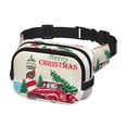 thumbnail image 3 of Hirioo Merry Christmas 1 for Double Layer Waist Bag Adjustable Fanny Pack For Travel Running Hiking, 3 of 9