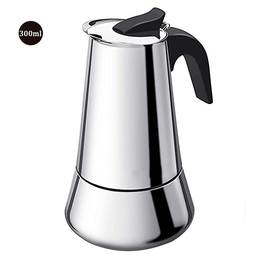 6 Cup Stainless Steel Percolator Italian Coffee Maker Induction Cooker Suitable YSISLY Stovetop Espresso Maker B 300ML