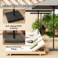 thumbnail image 4 of Outsunny Patio Umbrella Base, 40 lbs Concrete Heavy Duty Umbrella Base Patio Umbrella Holder for 1.5"/1.9" Umbrella Poles, Black, 4 of 9