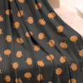 thumbnail image 2 of Black Fall Pumpkin Pattern Blanket,Comfortable Soft Flannel Throw Blanket,All Season,Warm Lightweight Blankets for Sofa Bed Couch Living Room Chair,50"x60", 2 of 4