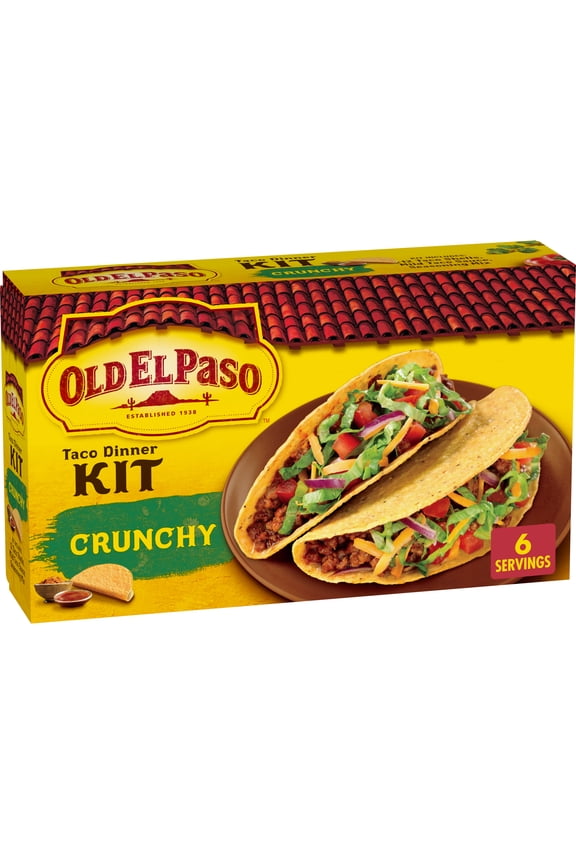 Crunchy Taco Dinner Kit, Easy Meal Prep, 12 Count, 8.8 oz