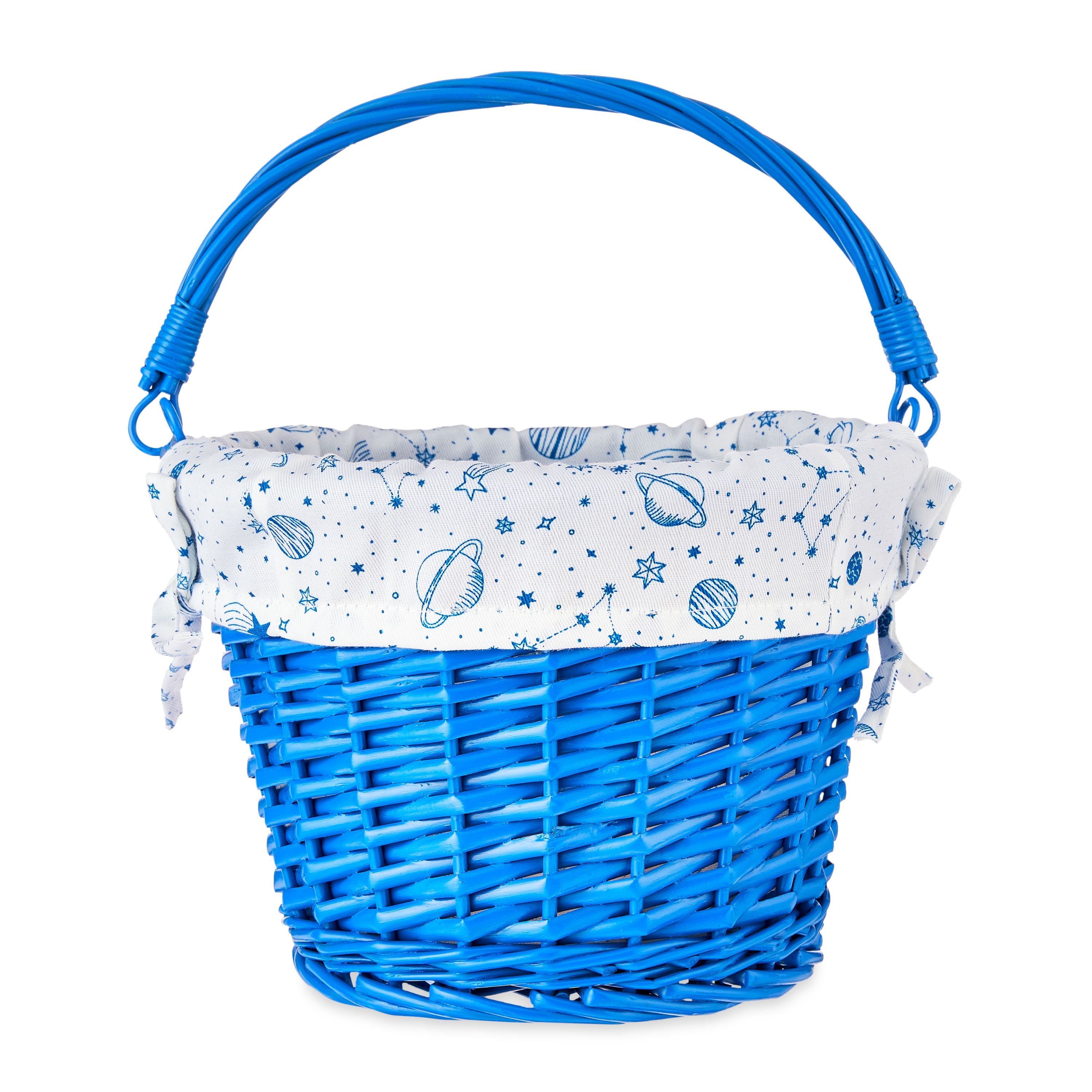 Way To Celebrate Medium Round Blue Willow Easter Basket with Galaxy