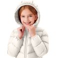 thumbnail image 4 of KAUOD Girls Full Zipper Puffer Jackets Winter Insulated Hooded Quilted down Coats Kids Snow Ski Puffer Outwear with Pockets, 4 of 8