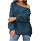 thumbnail image 2 of Puntoco Suéter Mujer Moda Color Sólido Talla Grande Suelto Cuello Redondo Jersey Navidad Liquidación Puntoco Puntoco-69, 2 of 6
